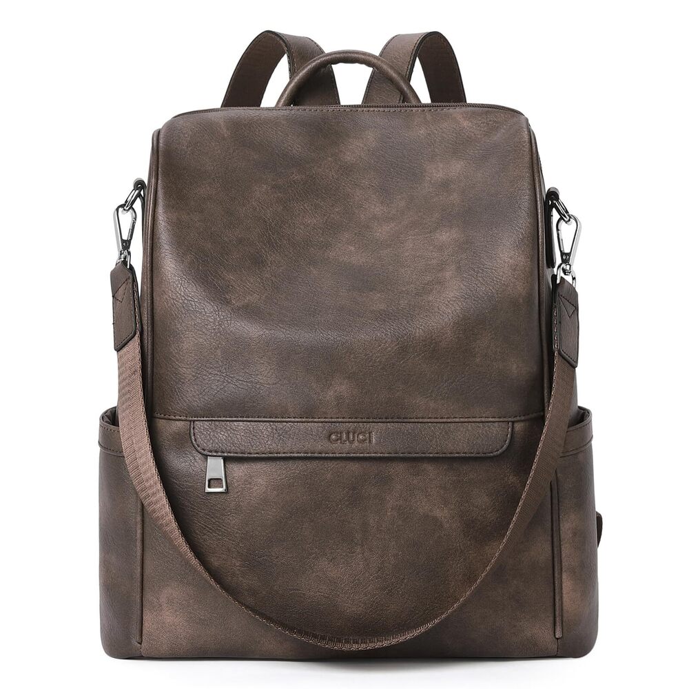 9868 Backpack Purse , Backpack Purse, Leather Anti-Theft Large Fashion